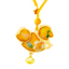 Lucky Horse Bag Charm • Song Brocade Butterfly-and-Flower Pattern • 18K Gold Plated