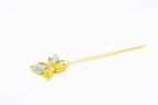 Peach Blossom and Butterfly （ 碧桃蝴蝶 ）Hair Clip Set