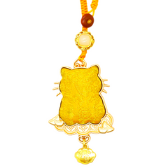 Chinese Zodiac Tiger Song Brocade Bag Charm • 18K Gold Plated